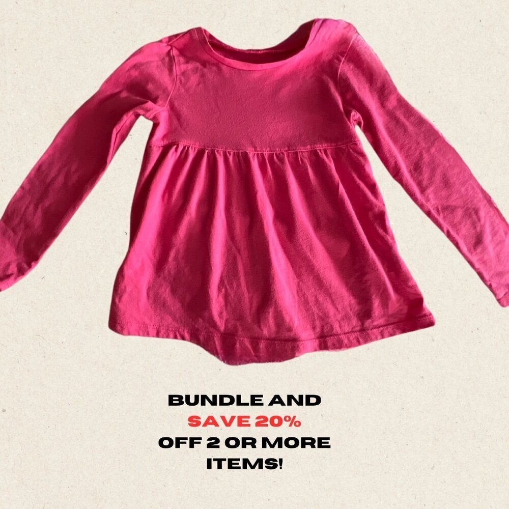 🌸 Children's Place Empire Waist Blouse - Pink, Size 4T 🌸